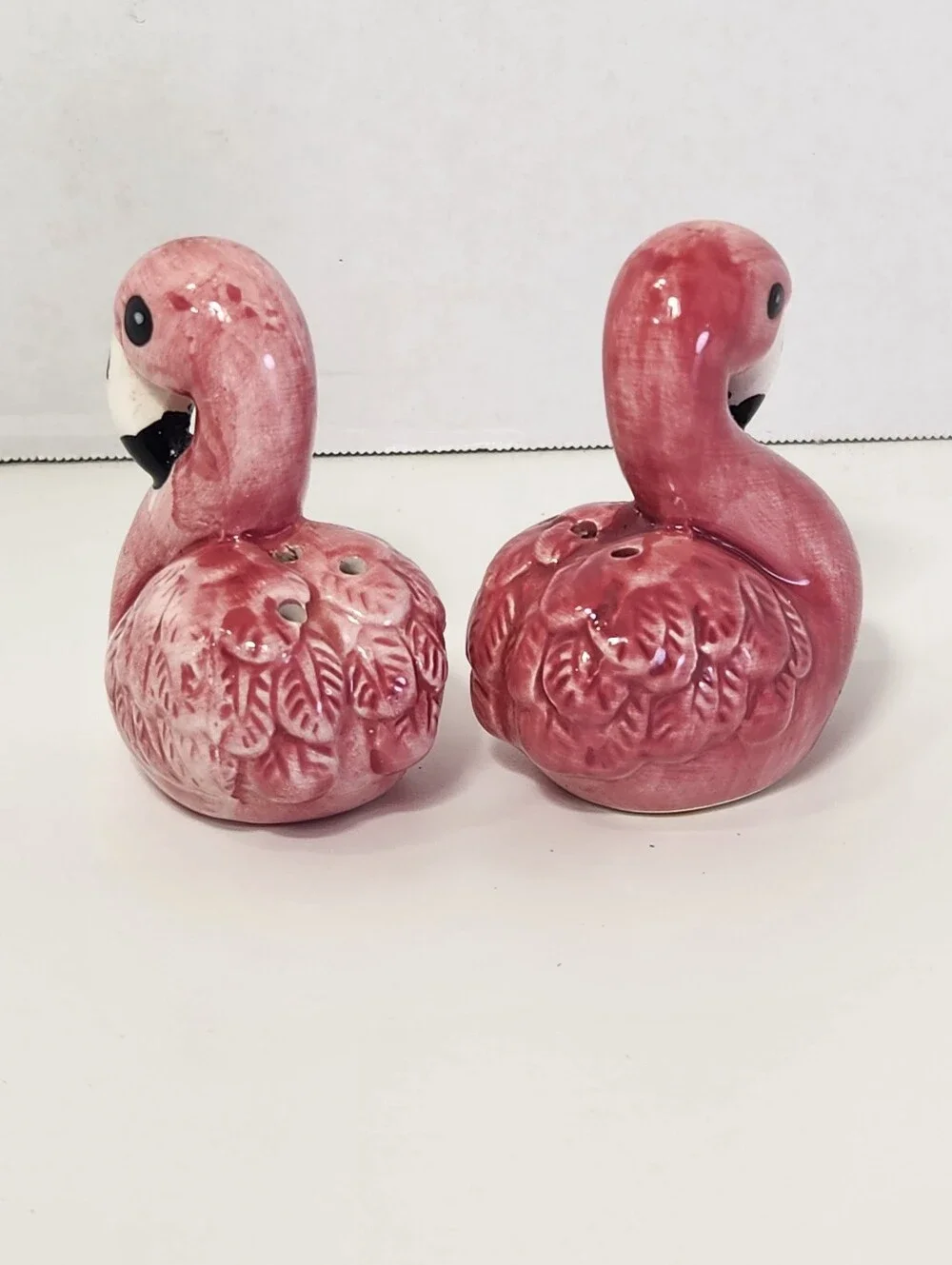 Pink Flamingo Ceramic Salt & Pepper Shakers Set of 2 Kitchen Decor With Stoppers